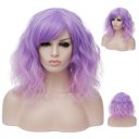 Short Curly Hair Wigs SW2101F3 Purple pink