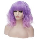 Short Curly Hair Wigs SW2101F3 Straight Purple pink