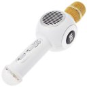 Wireless Karaoke Microphone Handheld Singing Machine M8 White