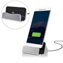 Charge+Sync Dock for Android Type C Devices Phone Holder Silver