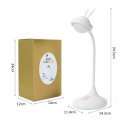 Rabbit Appearance Touch Control Table Lamp Eye Protection Rechargeable White