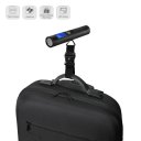 Travel Digital Luggage Hanging Scale 40kg/88lbs Torch Flashlight 8pcs LED Bead NS-19 Black