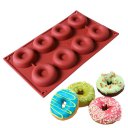 Silicone Donut Molds 8-Cavity Non Stick Full Size Doughnut Candy Muffin Cups Cake Baking Tray