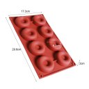 Silicone Donut Molds 8-Cavity Non Stick Full Size Doughnut Candy Muffin Cups Cake Baking Tray