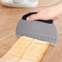 Stainless Steel Pizza Dough Scraper Cutter With Scale DIY Baking Tools Black