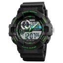 Sports Watch Waterproof Electronic Watch Multifunctional Men's Watch 1312 Green