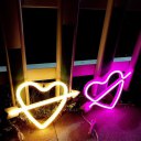 Love Heart Shape LED Night Light Wall Decoration Hanging Neon Light Home Decor