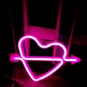 Love Heart Shape LED Night Light Wall Decoration Hanging Neon Light Home Decor