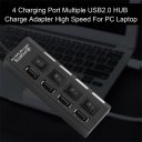 4 Ports Multiple USB2.0 HUB Splitter Adapter High Speed For PC Laptop