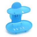 Double Layers Bathroom Soap Holder Rack Strong Suction Cup Type Soap Basket