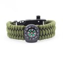 Survival SOS Bracelet with Compass Thermometer for Outdoor Camping Hiking