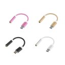 Portable USB 3.1 Type-C To 3.5mm Audio Connector Microphone Female Adapter