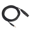 352030 Microphone Connector Cable XLR Female Right Angle 1/8" 3.5mm Jack Mic