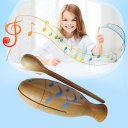Orff World Wooden Fish-Shaped Clappers Music Instrument With Percussion Stick