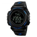 SKMEI 1290 Men Sport Watch Countdown LED Digital Waterproof Compass Wristwatch