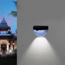6LED Solar Powered Wall Light Semicircle Fence Lamp Yard Path Security Light