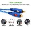 1.5/3/5M 3.5MM Male To 2RCA Male Stereo Audio Cable One To Two AUX Audio Cable