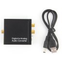 Digital Coaxial Toslink Optical to Analog L/R RCA Audio Converter Adapter