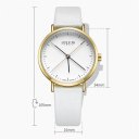 Women's Personality Round Watch Dial Needle Leather Strap Quartz Watches
