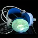 H6 Cracked Pattern Video Game Headset Super Bass with Mic LED Light for PC for Phone