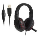 Comfortable USB Wired Stereo Micphone Headphone Mic Headset For PC Game