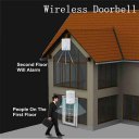 Wireless Doorbell Set 2 Transmitter + 1 Receivers Kit Infrared Door Bell Kit