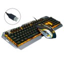 Wired Backlit Luminous Ergonomic USB Gaming Keyboard Optical Gamer Mouse V1