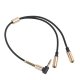 REXLIS Angle Head 3.5mm Audio Splitter Cable With Fibermesh For Phone Tablet