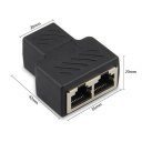 RJ45 Ethernet LAN Network Y Splitter 3 Ports Connector 1 To 2 Socket Splitter