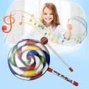 Orff World Lollipops Pattern Children Hand Drum Musical Percussion Instrument