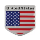 Ameriacan Flag Pattern Square/Shield Shape Stickers Decal Car Window Door