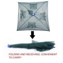 Four Holes Automatic Telescopic Foldable Shrimp Folding Catching Net 70*70cm