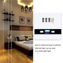 86 Type 4-Port USB Wall Switch Socket Charger Adapter Plate With LED Light