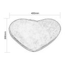 Velvet Fabric Heart Shape Floor Mat Anti-slip Bath Mat For Bathroom Bedroom