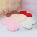 Velvet Fabric Heart Shape Floor Mat Anti-slip Bath Mat For Bathroom Bedroom