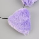 Fluffy Cosplay Halloween Party Cat Faux Fox Fur Ears Costume Hairpin Hairband