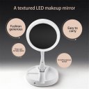 Double-sided LED Makeup Light Desk Mirror Folding Cosmetics Storage Mirror