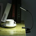 USB Battery Clip On Book Reading LED Light 6W COB Flexible Arm Night Light