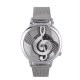 Music Note Design Unisex Watches Mesh Steel Strap Analog Quartz Wrist Watch