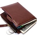 Antimagnetic Men Wallet Anti RFID Male Zipper Purse Short PU Leather Wallet