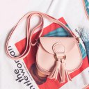 Trendy Tassels Decoration PU Leather Shoulder Bag Small Flap Bag Crossbody Bag