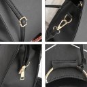 Charming Women PU Leather Wooden Bead Tassels Big Ring Handle Crossbody Bag