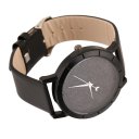Trendy Women Men Lovers Starry Sky Pattern Large Dial PU Leather Wrist Watches