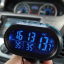 Car LED Backlight Digital Display 2 Thermometer Voltmeter Alarm Clock Date