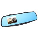 720P 2.8LTPS Mirror Video Dash Dual Car Video Recorder Camera Rear View DVR