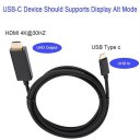 Type C USB-C to HDMI Cable HD Converter 6FT USB 3.1 Fast Data Transmission