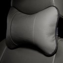 Solid Bone Shape Headrest Pillow PU Leather Cloth Car Head Neck Rest Cushion