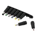 8 In 1 Multifunctional Laptop Notebook PC Power Charger Adapter Tips Black