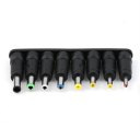 8 In 1 Multifunctional Laptop Notebook PC Power Charger Adapter Tips Black