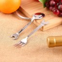 Stainless Steel Coffee Dessert Spoon With Wrench Shape Handle Home Tableware
